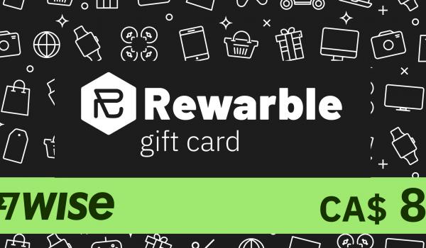 REWARBLE Wise Gift Card 8 CAD