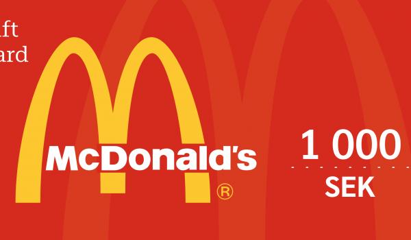 McDonalds Gift Card 1000 SEK