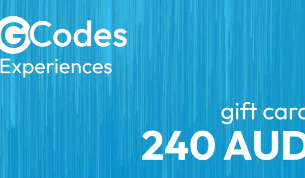 GCodes Global Experiences Gift Card 240 AUD