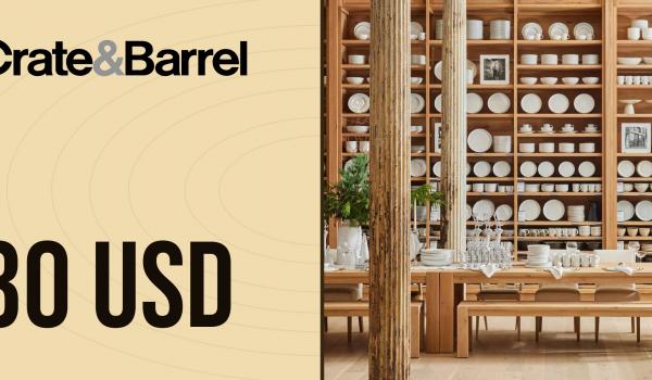 Crate and Barrel Gift Card 30 USD