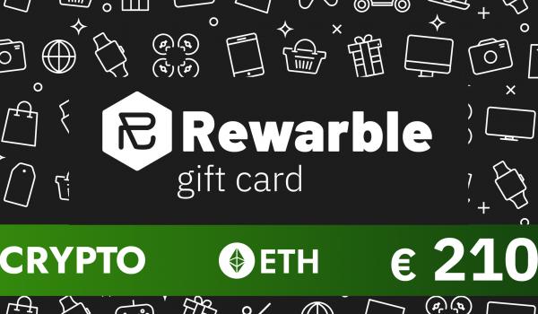 Rewarble Crypto Gift Card ETH 210 EUR
