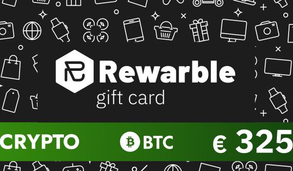 Rewarble Crypto Gift Card BTC 325 EUR