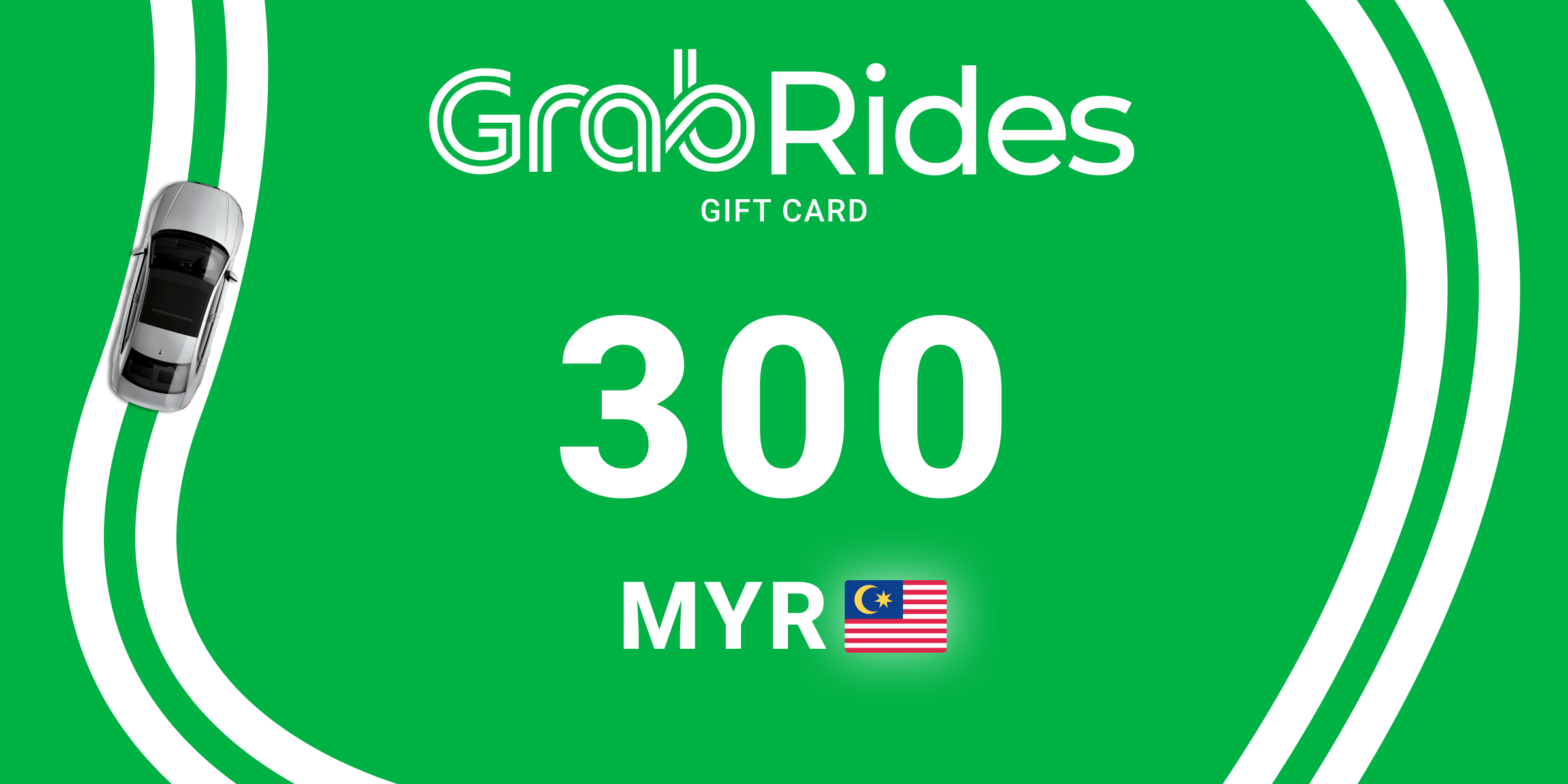 Grab Rides Gift Card 300 MYR