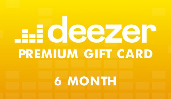 Deezer Premium Gift Card 6 Months