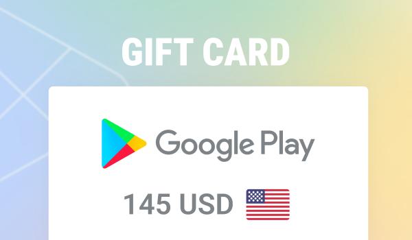 Google Play Gift Card 145 USD