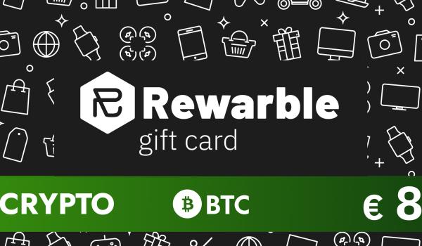Rewarble Crypto Gift Card BTC 8 EUR