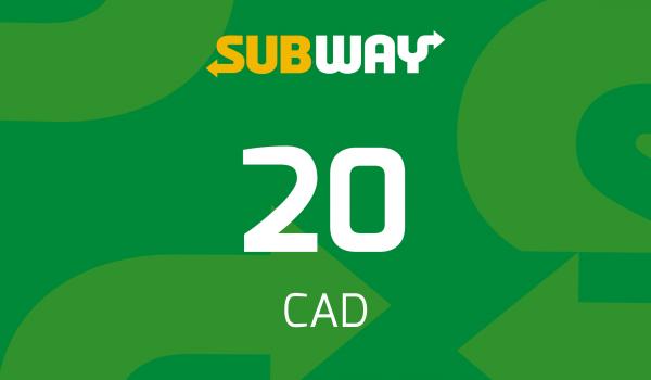Subway Gift Card 20 CAD