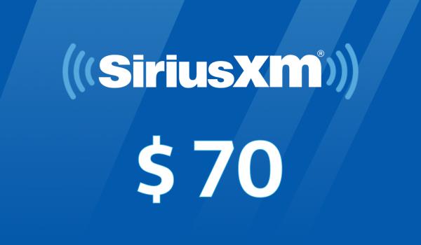 SiriusXM Gift Card 70 USD