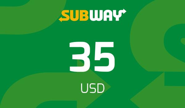 Subway Gift Card 35 USD