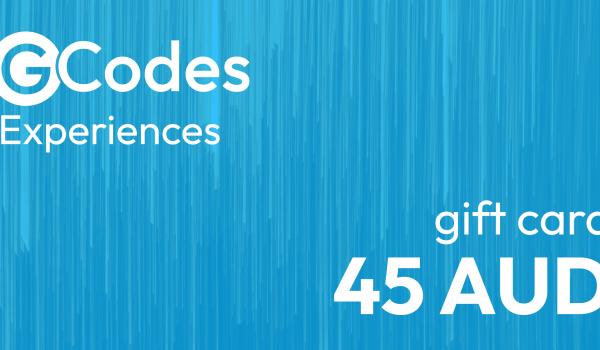 GCodes Global Experiences Gift Card 45 AUD