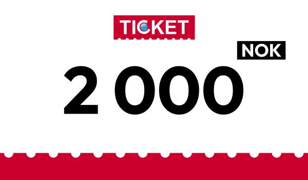Ticket Gift Card 2000 NOK