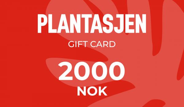Plantasjen Gift Card 2000 NOK