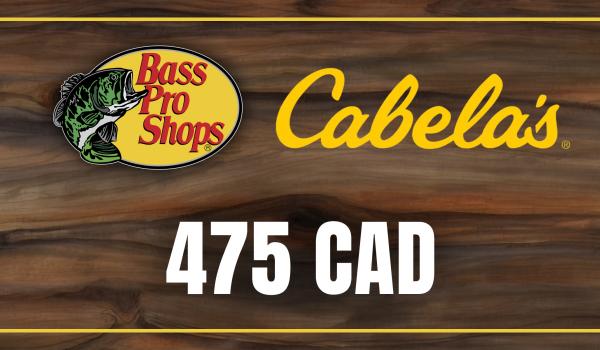 Bass Pro and Cabelas Gift Card 475 CAD