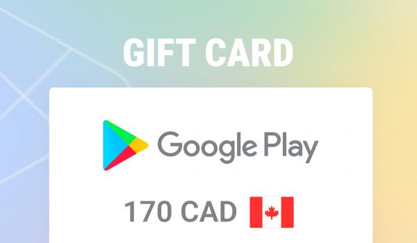 Google Play Gift Card 170 CAD