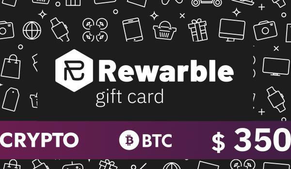 Rewarble Crypto Gift Card BTC 350 EUR