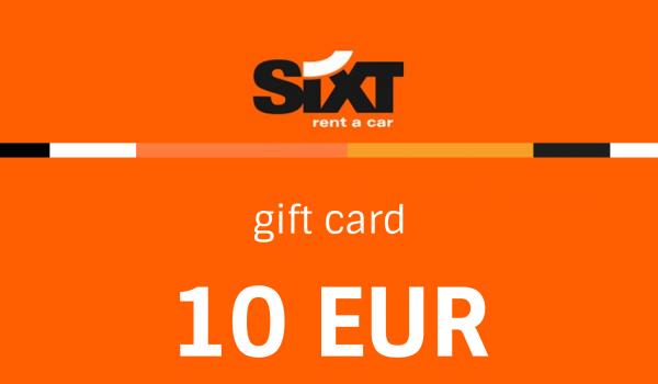 Sixt Voucher Rent a Car 10 EUR
