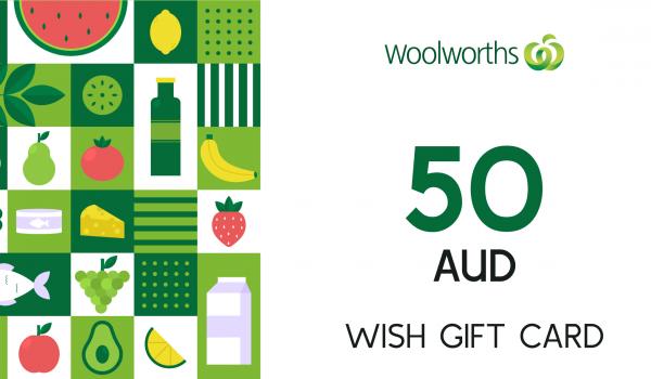 Woolworths WISH Gift Card 50 AUD