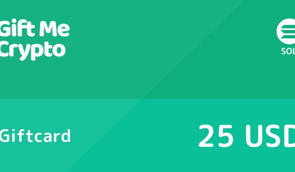 Gift Me Crypto Gift Card SOLANA 25 USD