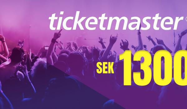 Ticketmaster Gift Card 1300 SEK