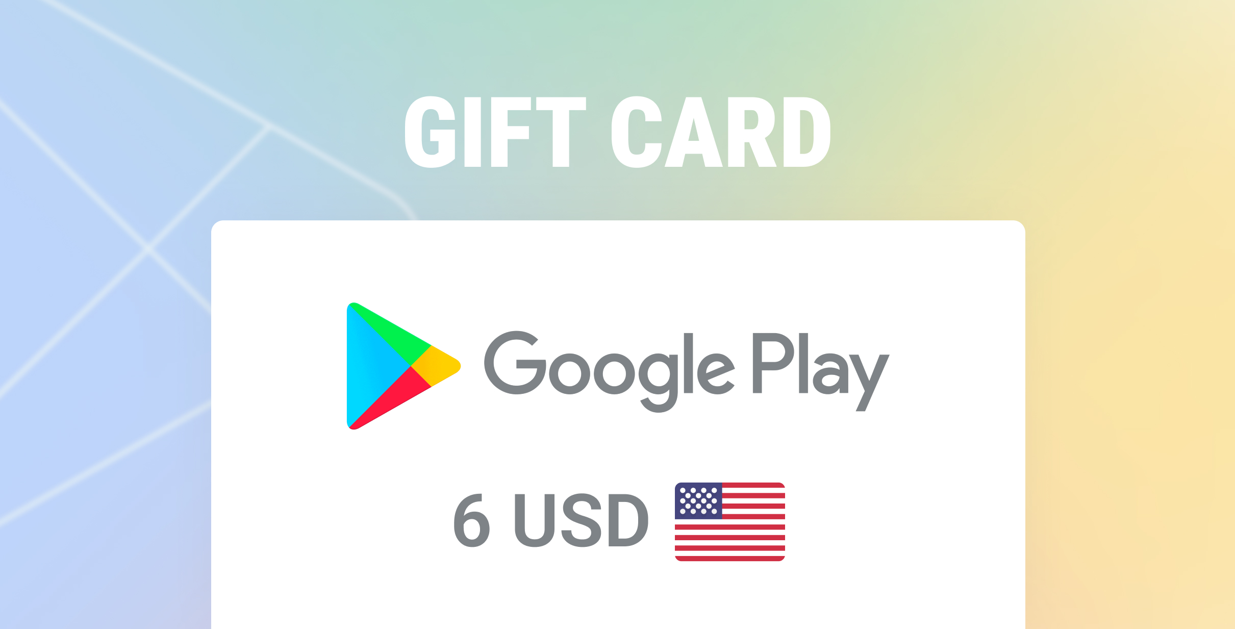 Google Play Gift Card 6 USD