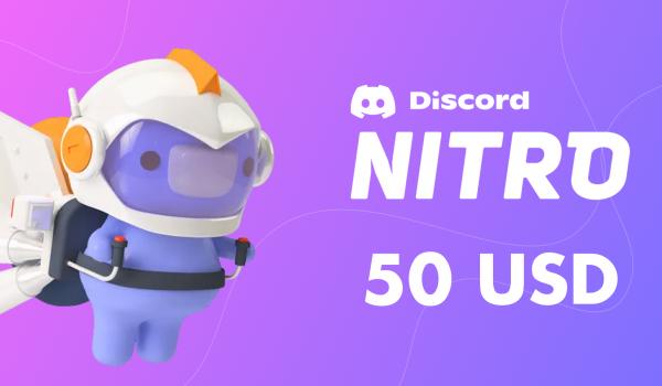 Discord Nitro Gift Card 50 USD