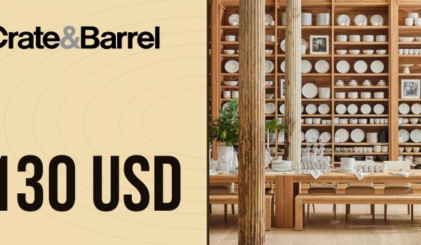 Crate and Barrel Gift Card 130 USD