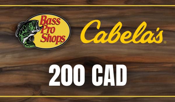 Bass Pro and Cabelas Gift Card 200 CAD