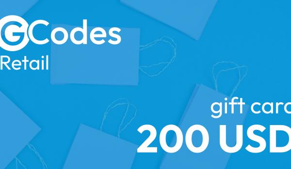 GCodes Global Retail Gift Card 200 USD