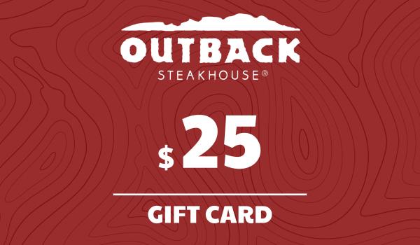 Outback Steakhouse Gift Card 25 USD