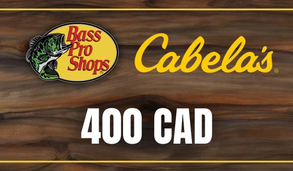 Bass Pro and Cabelas Gift Card 400 CAD