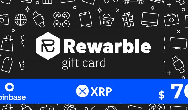 Rewarble Coinbase Gift Card XRP 70 USD