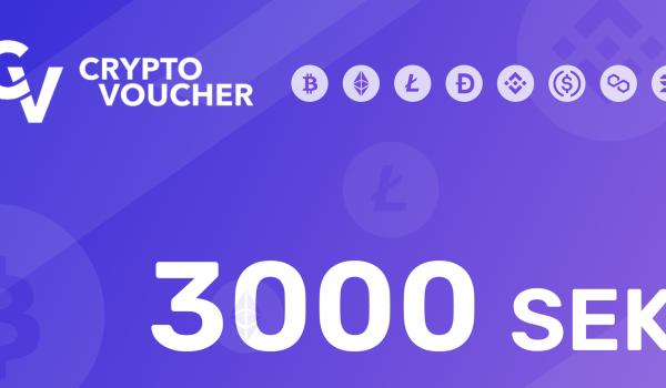 Crypto Voucher Gift Card 3000 SEK