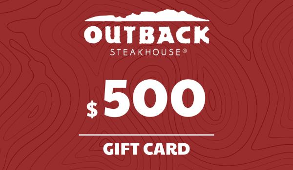 Outback Steakhouse Gift Card 500 USD