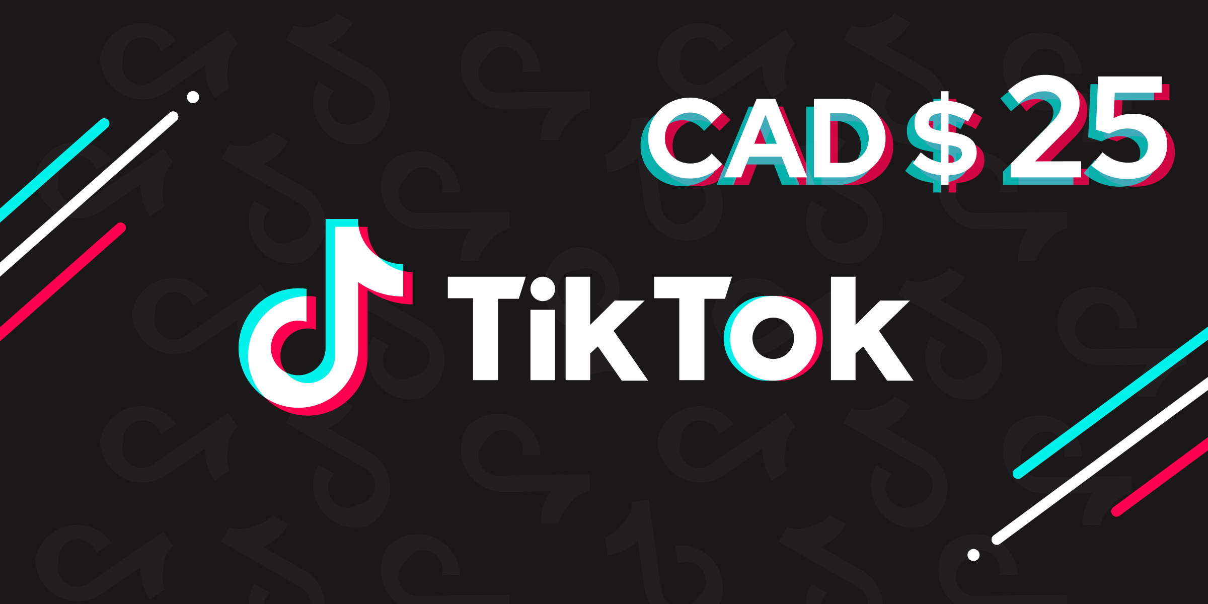 TikTok Gift Card 25 CAD