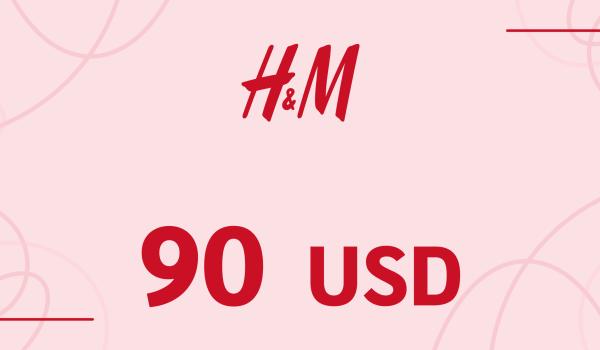 H and M Gift Card 90 USD