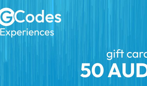 GCodes Global Experiences Gift Card 50 AUD