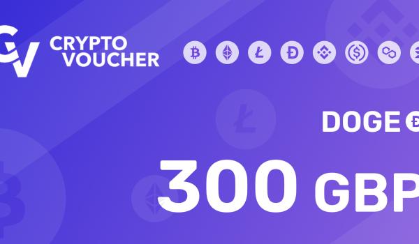 Crypto Voucher Doge 300 GBP