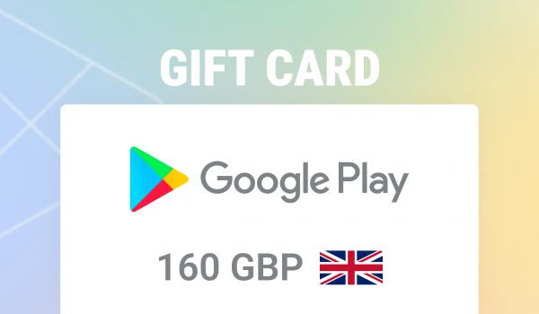 Google Play Gift Card 160 GBP