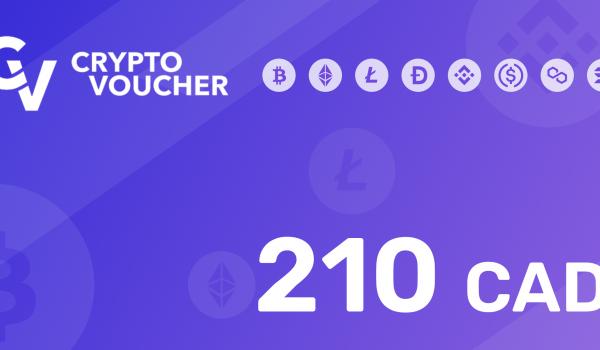 Crypto Voucher Gift Card 210 CAD