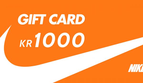 Nike Store Gift Card 1000 DKK
