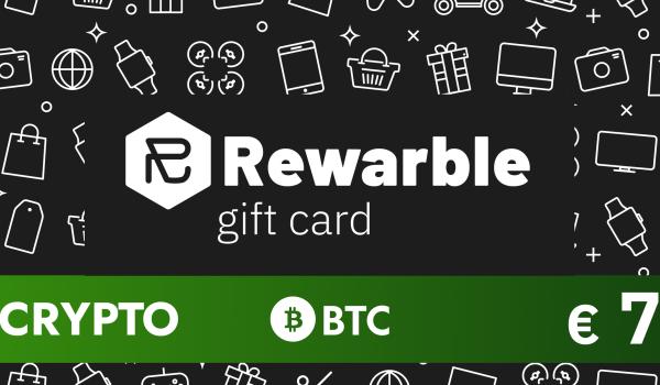 Rewarble Crypto Gift Card BTC 7 EUR