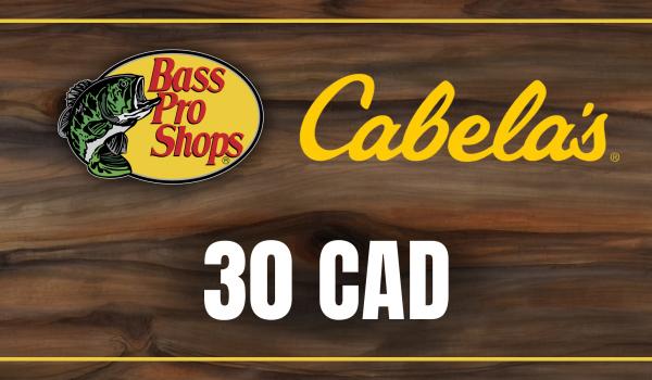 Bass Pro and Cabelas Gift Card 30 CAD