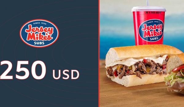 Jersey Mikes Gift Card 250 USD
