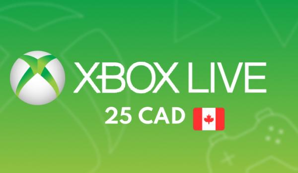 XBOX Live Gift Card 25 CAD