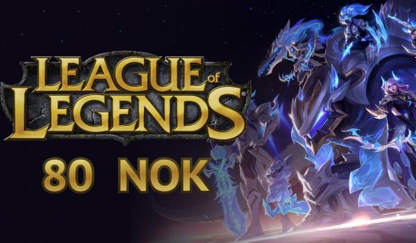 League of Legends Gift Card 80 NOK