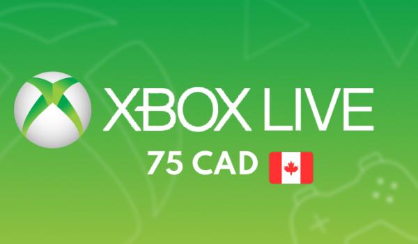 XBOX Live Gift Card 75 CAD