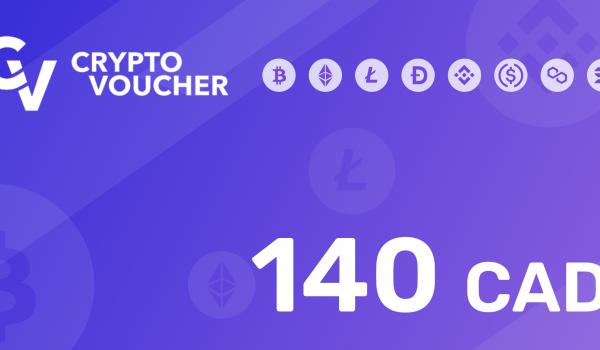 Crypto Voucher Gift Card 140 CAD