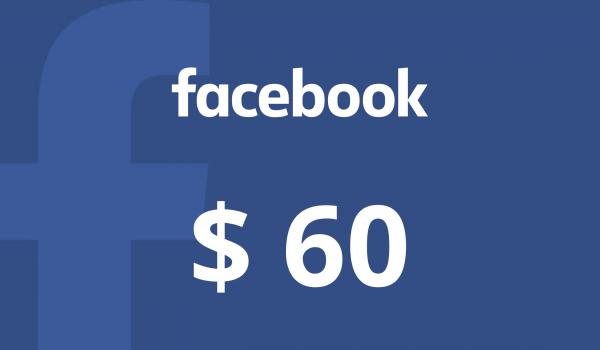 Facebook Gift Card 60 USD