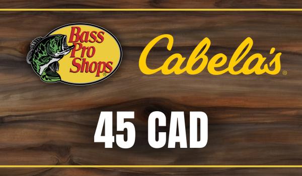 Bass Pro and Cabelas Gift Card 45 CAD