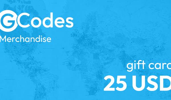 GCodes Global Merchandise Gift Card 25 USD
